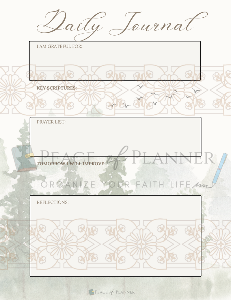 Gratitude Journal Pages